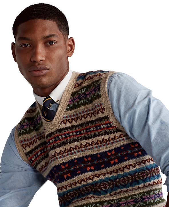 Polo Ralph Lauren Men's Fair Isle Sweater Vest & Reviews ...