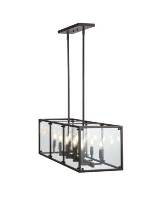 Paysan Linear 10-Light Adjustable Rustic Farmhouse LED Pendant