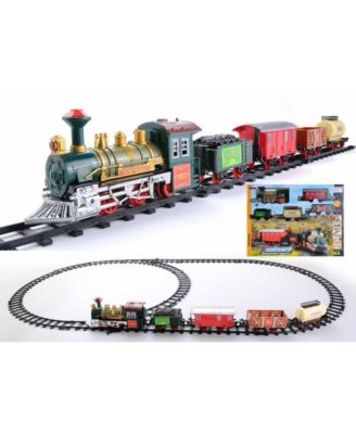 16-Piece Battery Operated Lighted and Animated Continental Express Train Set with Sound