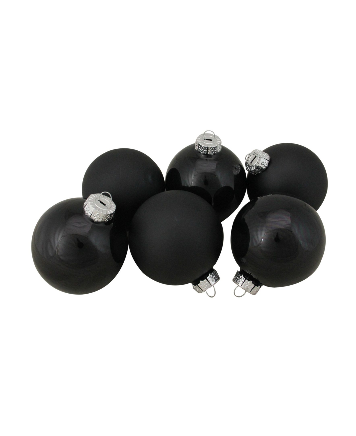Northlight 6 Count 2-Finish Glass Christmas Ball Ornaments