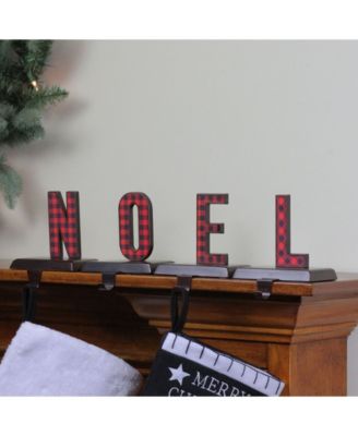 Buffalo Plaid Noel Christmas Stocking Holder