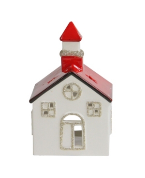 Northlight Ceramic Church Flameless Christmas Candle Holder