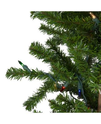 Pre-Lit Slim Alpine Artificial Christmas Trees