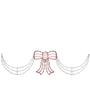 Northlight Bow And Swag Christmas Decoration In Red