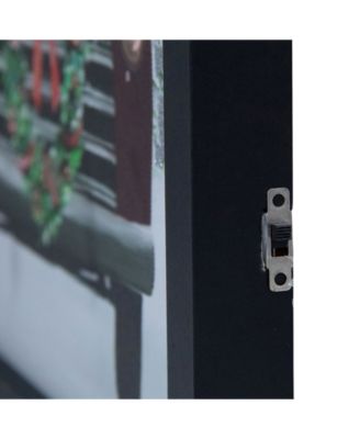 Frame Vintage-Like Truck LED Lighting Christmas Wall Canvas