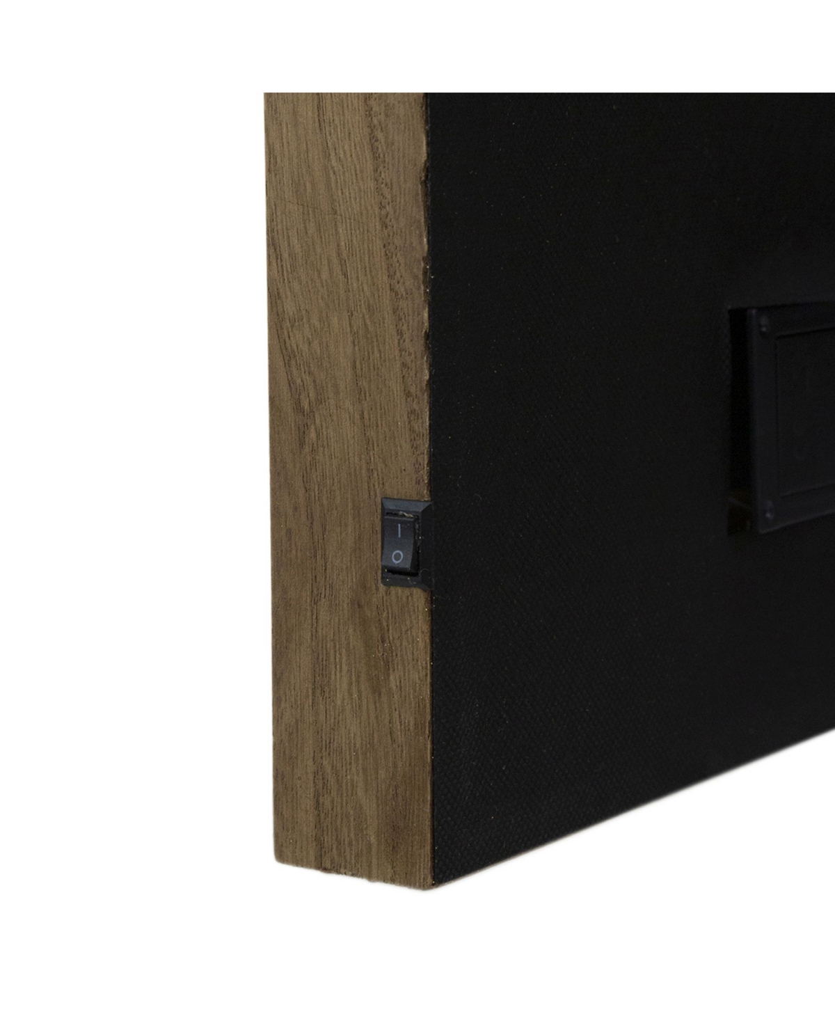 Northlight Lighted Wooden Frame Poinsettia 