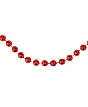 Northlight Shiny Round Beaded Christmas Garland In Red