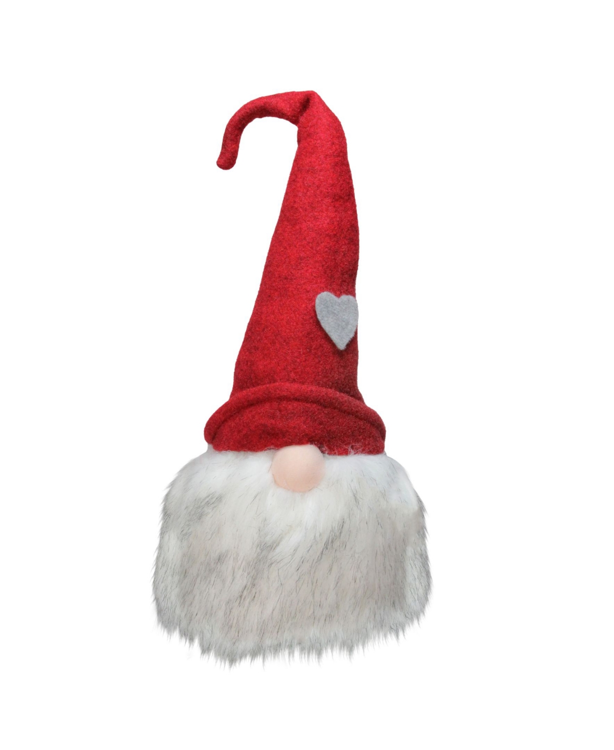 Gnome with Bendable Felt Hat with Heart Accent Christmas Decoration - White