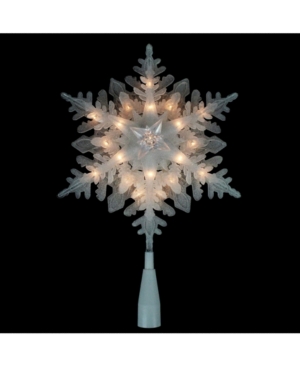 Northlight Pre-lit Snowflake Christmas Tree Topper In White