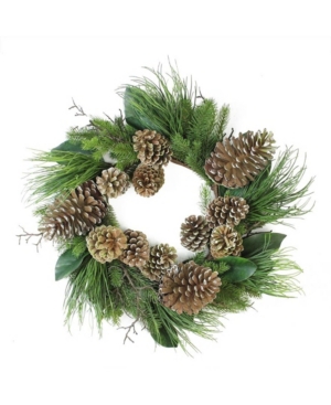 Northlight Mona Lisa Mixed Pine with Large Pine Cones and Foliage Christmas Wreath-Unlit