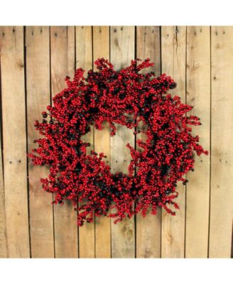 Artificial Berry Christmas Wreath-Unlit