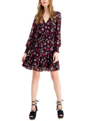 Michael Kors - Petite Psych Garden Wrap-Style Dress