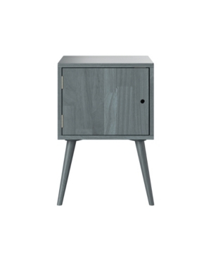 Handy Living Rhodes Mid Century Modern Square Wood End Table with Door
