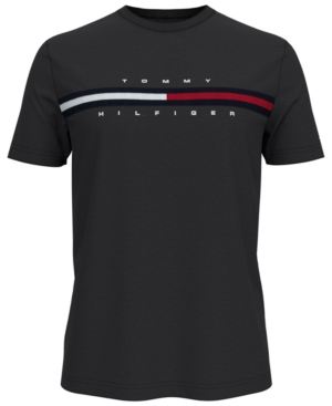 Tommy Hilfiger Men's Tino Logo Short Sleeve T-shirt In Jet Black