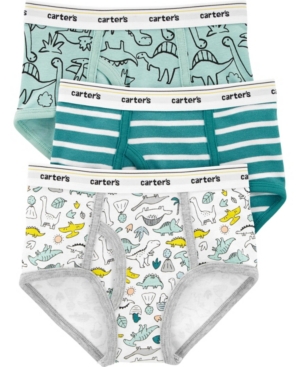 image of Carter-s Little Boys Cotton Briefs Pack of 3