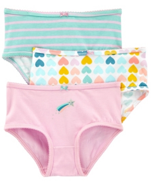 image of Carter-s Little Girls Cotton Undies Pack of 3