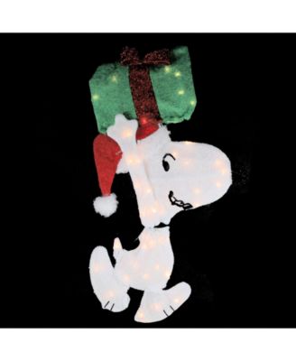 Pre-Lit Peanuts Snoopy with A Present Christmas Outdoor Decor