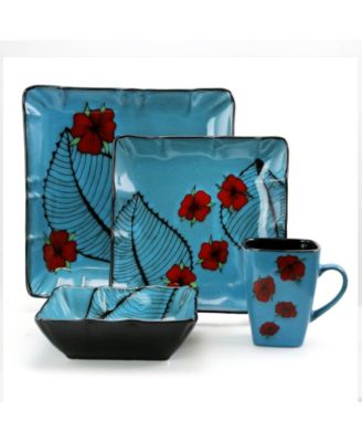 Aloha Tide 16 Pc. Dinnerware Set, Service for 4
