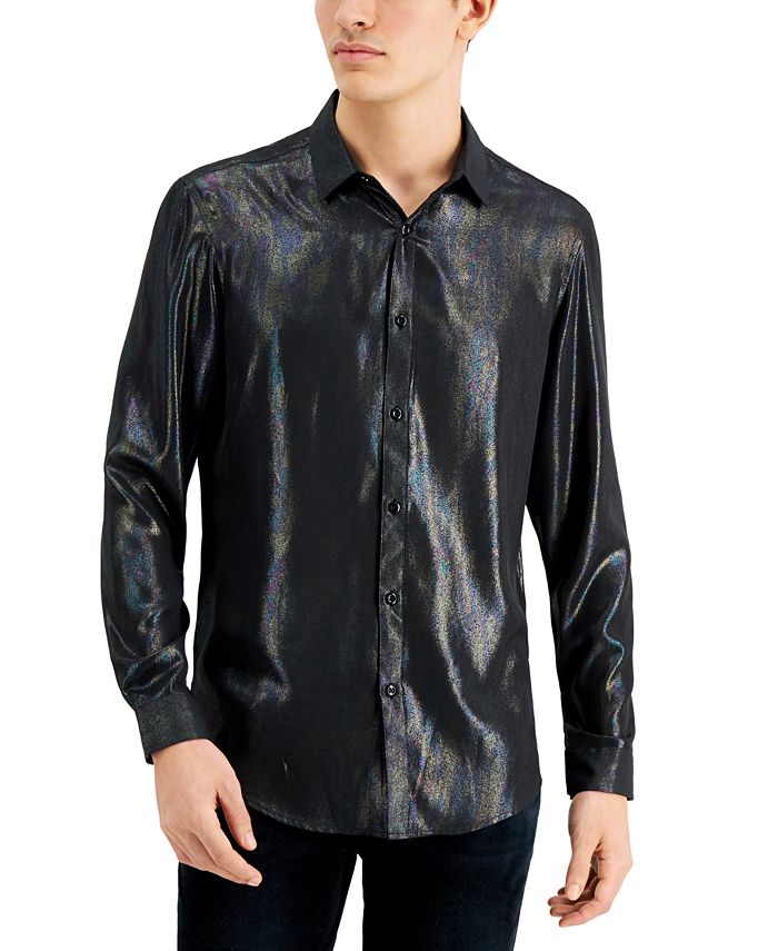 INC International Concepts Men's Zenith Iridescent Shirt, Created for ...