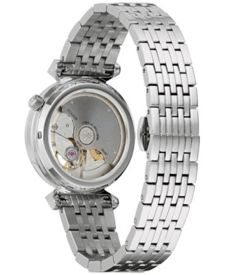 Women's Automatic Classic Regatta Diamond-Accent Stainless Steel Bracelet Watch 32.2mm