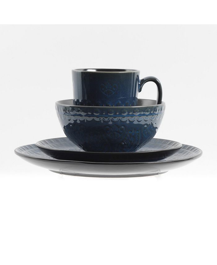 Gibson Elite Milanto 16 Piece Stoneware Dinnerware Set Macy's