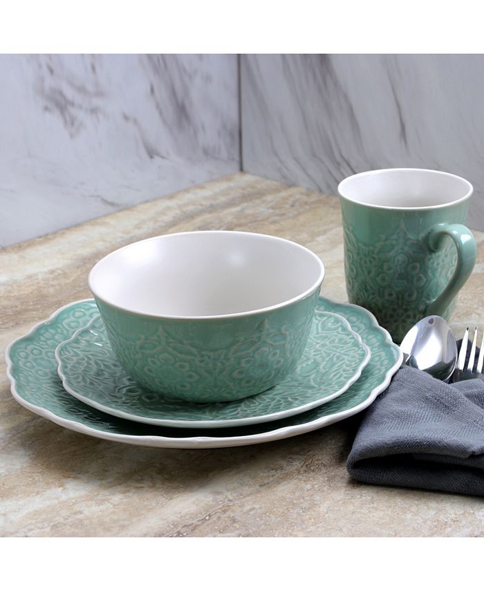 Gibson Elite Portina 16 Piece Stoneware Dinnerware Set Macy's