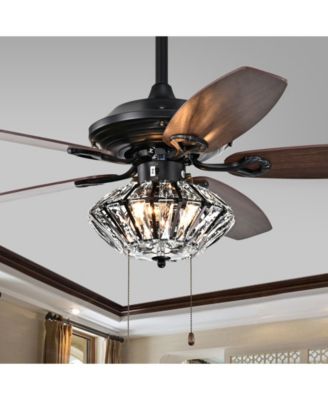 Copper 52" 2-Light Indoor Hand Pull Chain Ceiling Fan with Light Kit