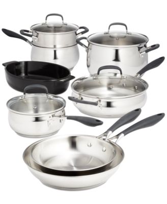 Belgique Stainless Steel 12-Pc. Cookware Set, Created for Macy's