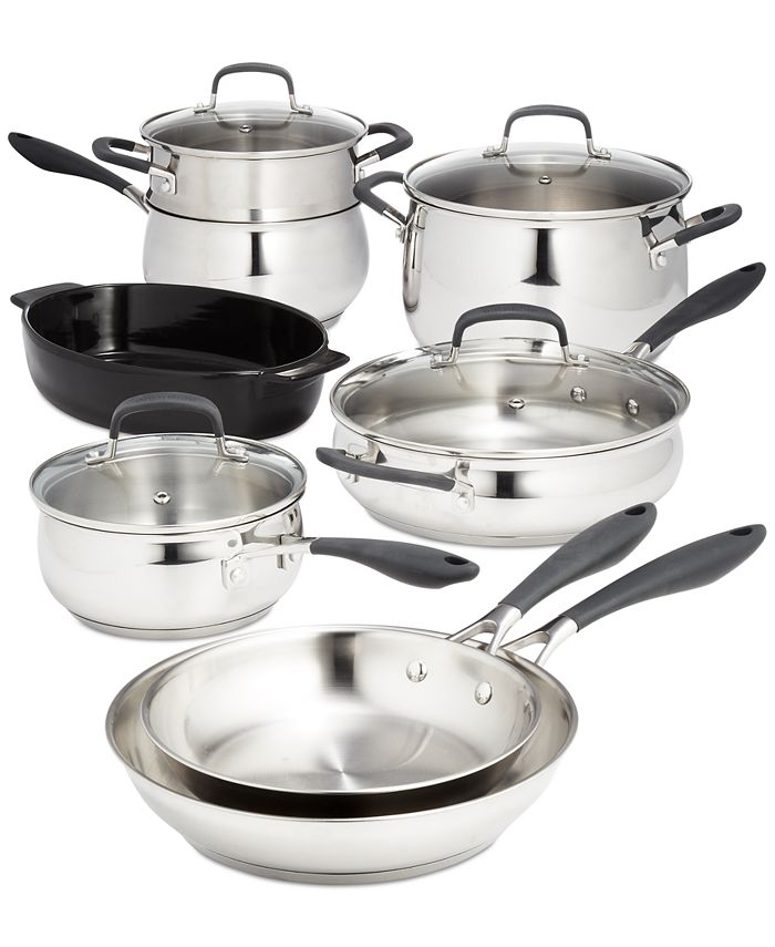 Belgique Stainless Steel 12Pc. Cookware Set, Created for Macy's Macy's