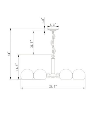 Vittali 30" 6-Light Indoor Chandelier with Light Kit