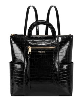 nine west black tote bag
