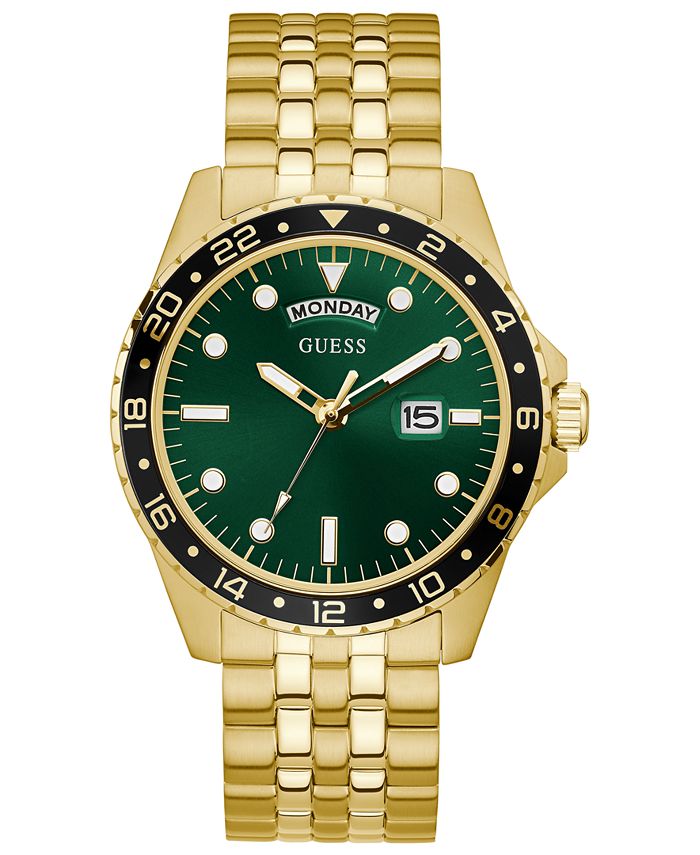 GUESS Men s Gold Tone Stainless Steel Bracelet Watch 44mm Macy s