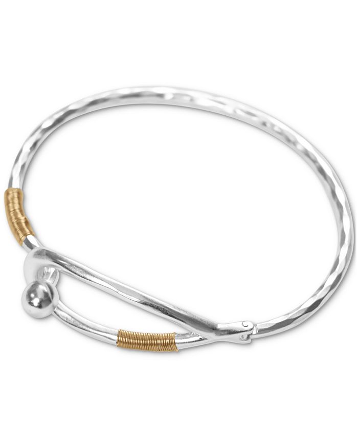 Lucky Brand - Two-Tone Wire-Wrapped Hinge Cuff Bracelet