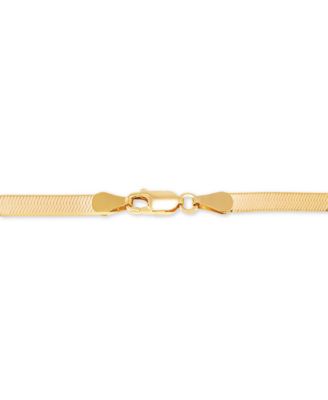 Herringbone Link Chain Bracelet in 18k Gold-Plated Sterling Silver, Created for Macy's