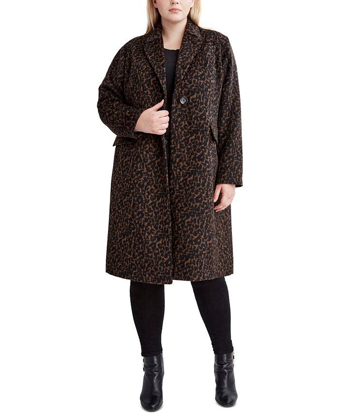 Macys leopard coat on sale