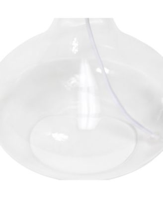 Glass Raindrop Table Lamp with Fabric Shade