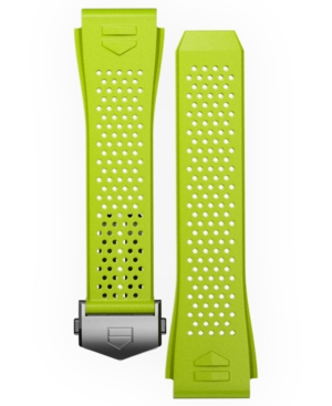 image of Tag Heuer Men-s Connected Lime Green Rubber Smart Watch Strap