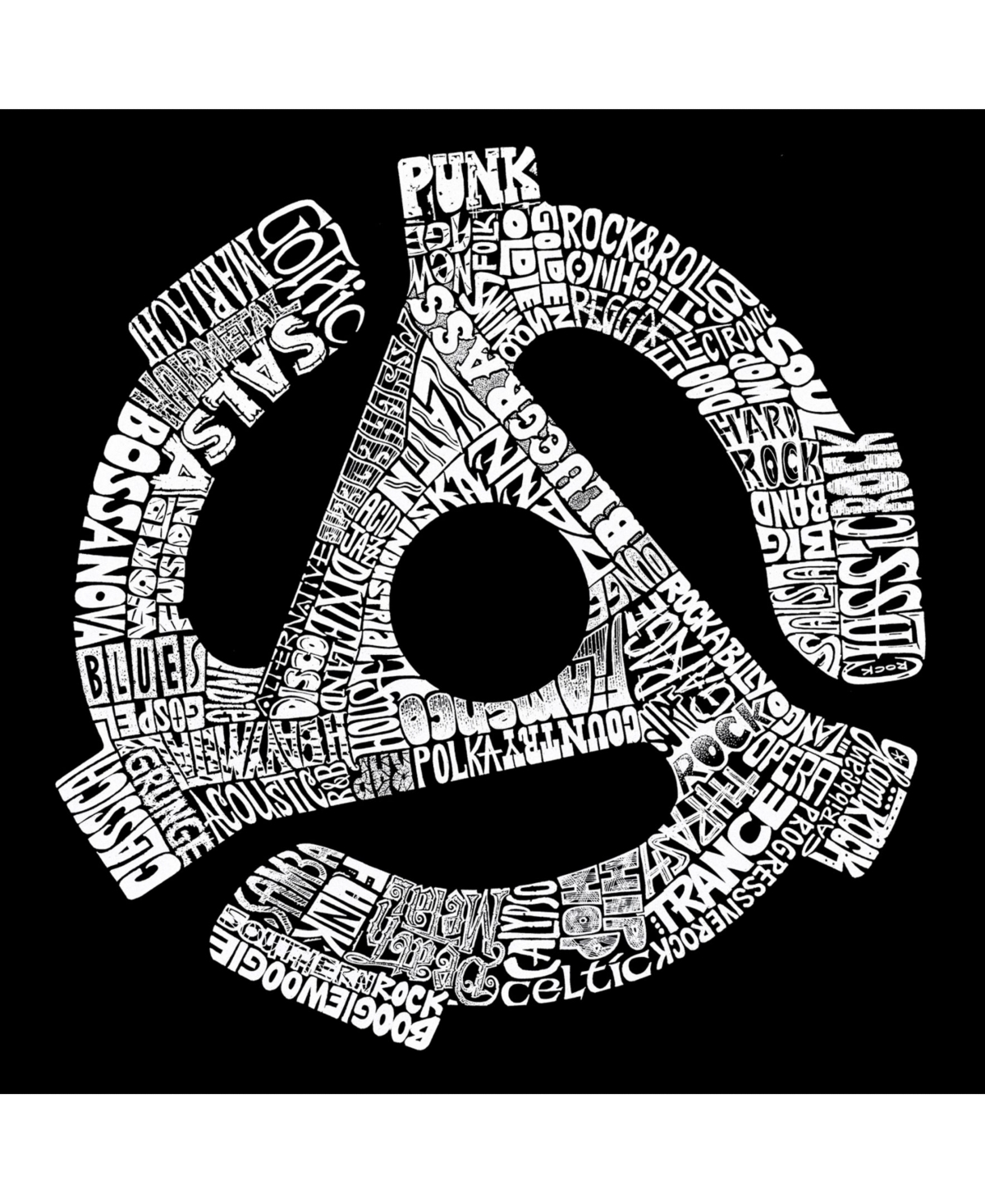 La Pop Art Word Art Record Adapter Crewneck Sweatshirt