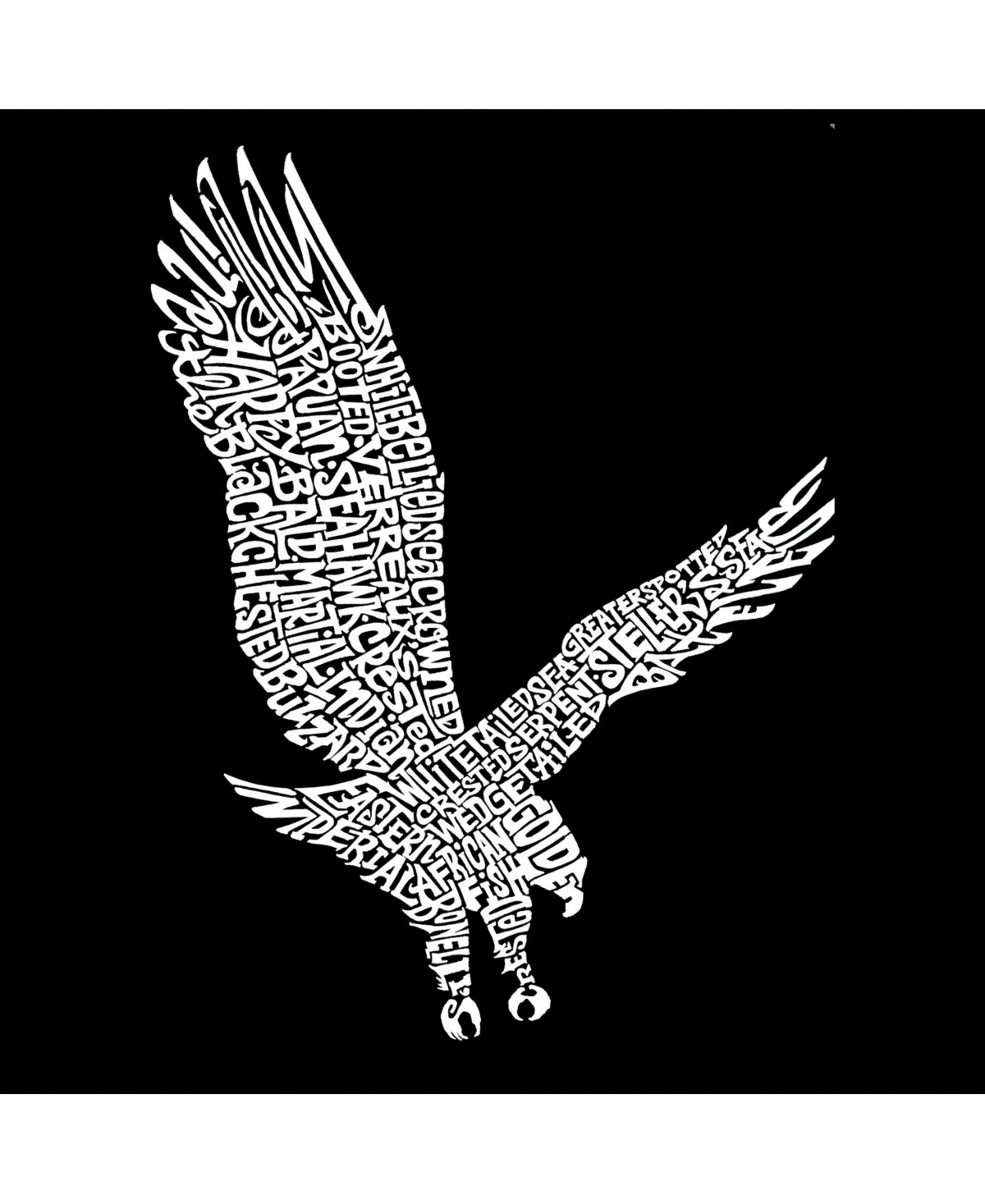 La Pop Art Men's Word Art Eagle Crewneck Sweatshirt