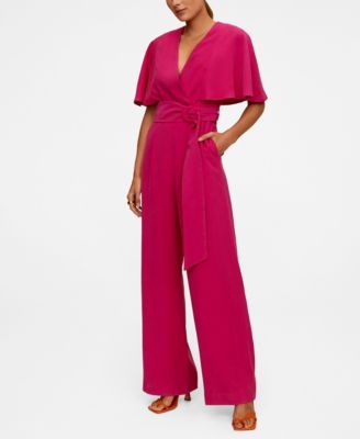 MANGO Women's Belt Long Jumpsuit 