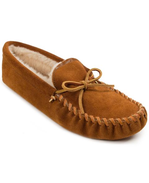 Мужские тапочки Minnetonka Pile Lined Soft Sole Slippers, цвет: Коричневый