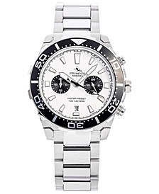 Men's Skipper Dual Time Zone Stainless Steel Bracelet Watch 44mm, Created for Macy's