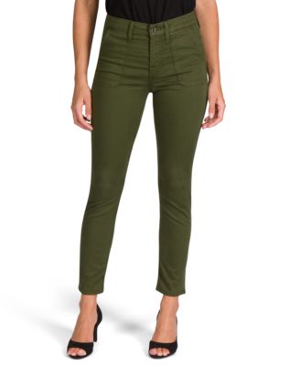 olive green jeans womens