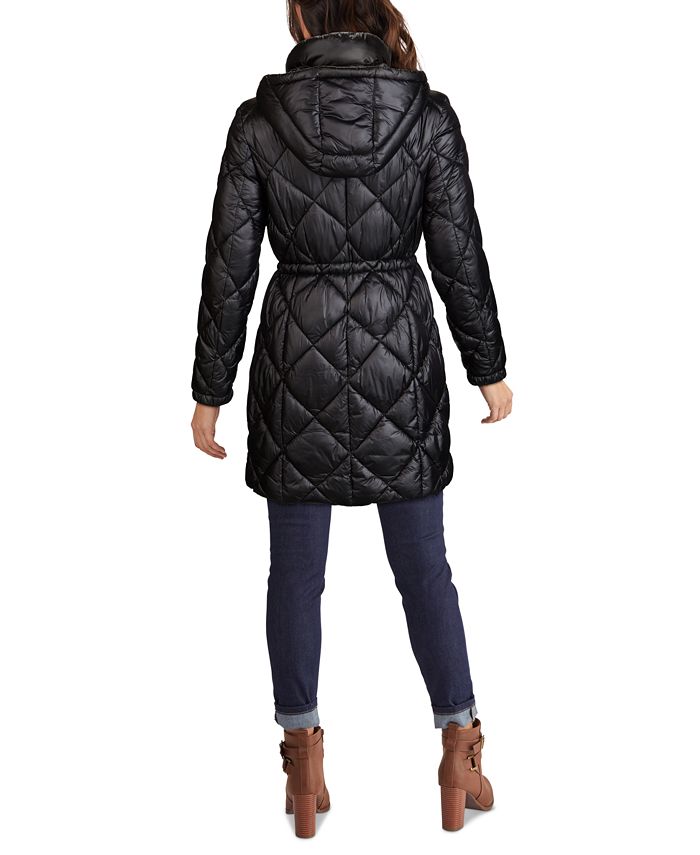GUESS HighShine Hooded Puffer Coat & Reviews Coats Women Macy's