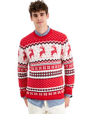 Charter Club Men's Reindeer Sweater, Created for Macy's - Macy's