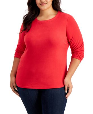 macy's last act plus size tops