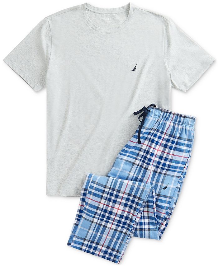 Nautica Men's Flannel Pants Pajama Set Macy's
