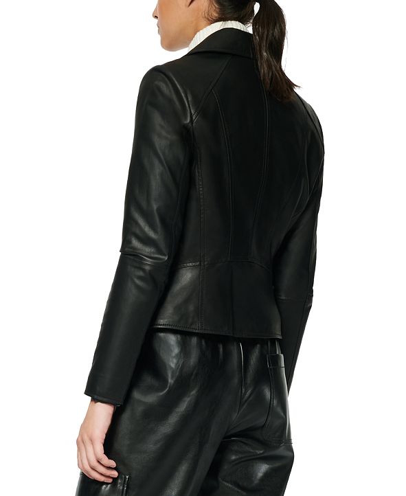 Marc New York Bayside Leather Moto Jacket & Reviews - Coats - Women ...
