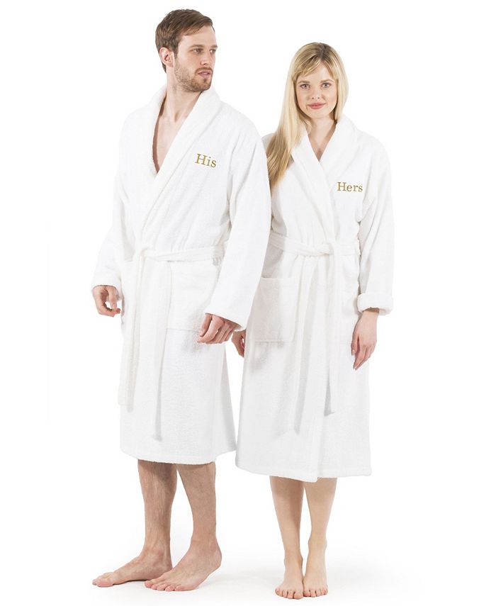 Linum Home Turkish Cotton Embroidered His Terry Bathrobe & Reviews Macy's