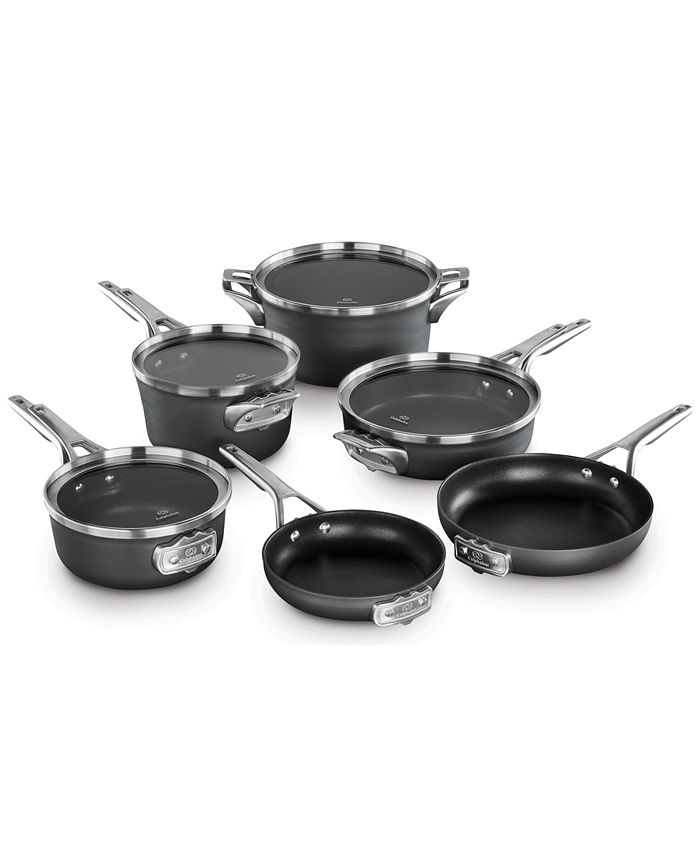 Calphalon Premier SpaceSaving HardAnodized Nonstick Cookware Set, 10